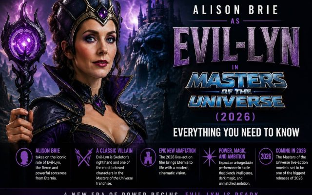 Alison Brie as Evil-Lyn in Masters of the Universe 2026 fantasy movie artwork
