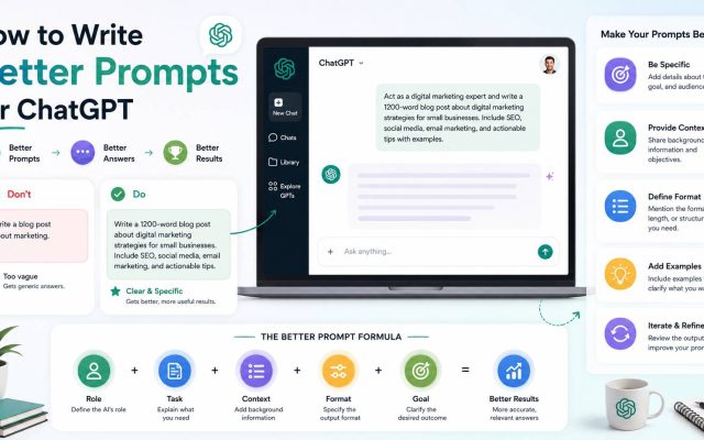 How to write better prompts for ChatGPT to get smarter and more accurate answers