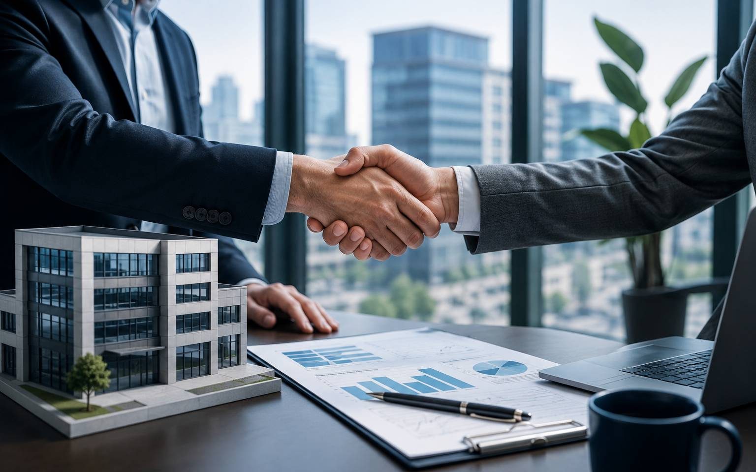 Commercial mortgage broker UK meeting business owners to arrange commercial property finance